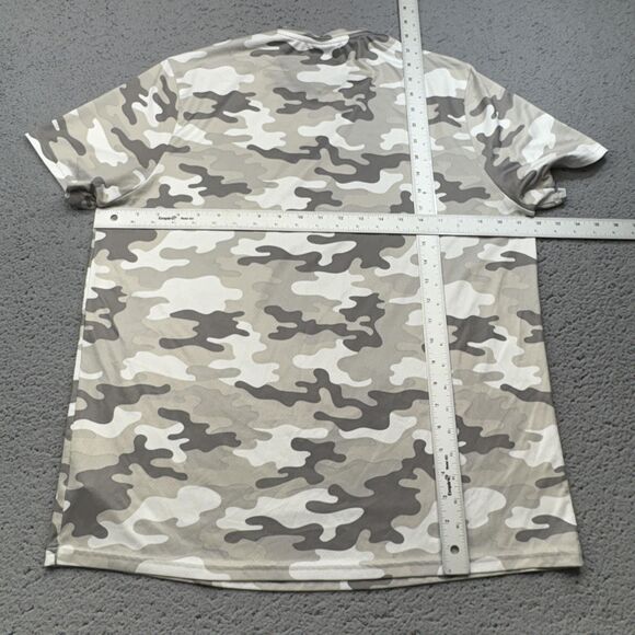 Gymshark Shirt Mens Large Gray Camo Performance Athletic Mesh Training A2A1J - Picture 6 of 9
